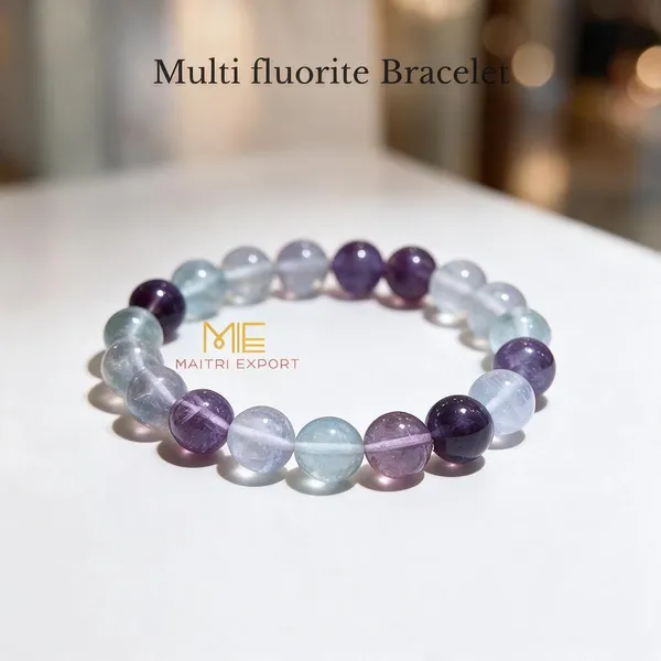 Multicolour_Natural_Fluorite_Crystal_Beaded_Bracelet_For_Unisex