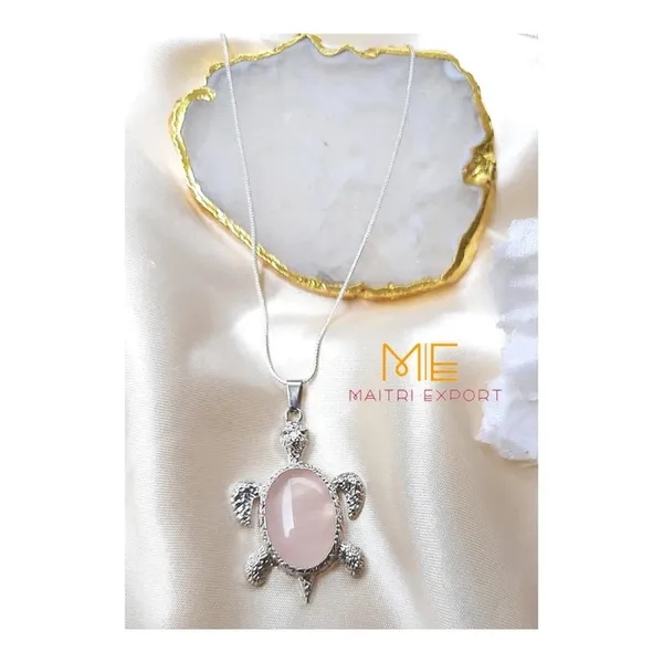 Silver_Tone_Turtle_Pendant_Necklace_For_Women