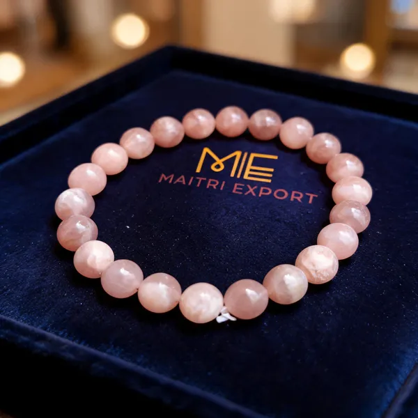 Peach_Moonstone_Crystal_Beaded_Bracelet_For_Unisex