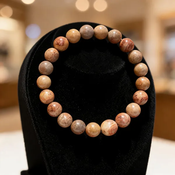 Brown_Natural_Picasso_Jasper_Crystal_Round_Beaded_Bracelet