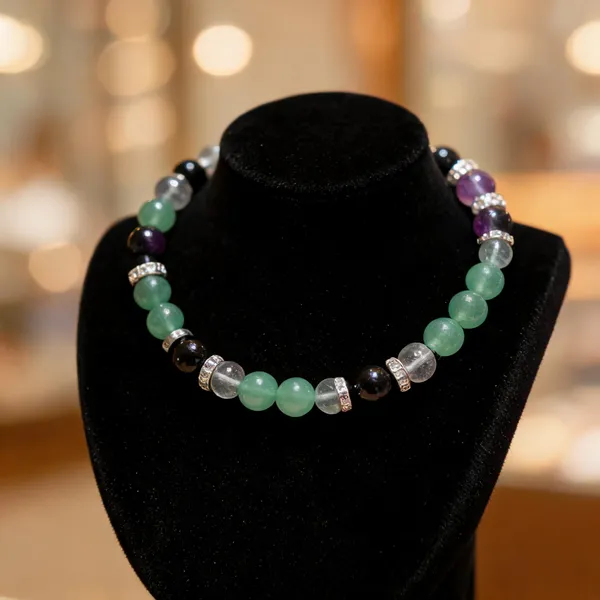 Green_Black_Crystal_Bead_Pisces_Zodiac_Bracelet
