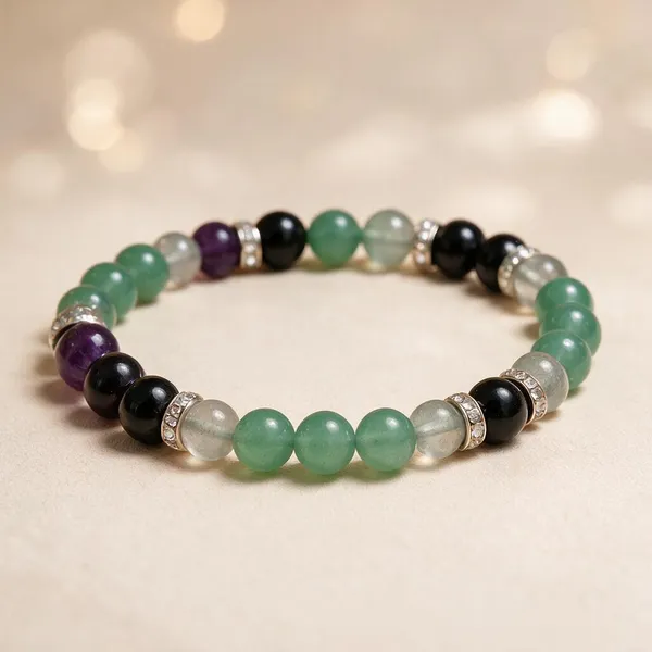 Green_Black_Crystal_Bead_Pisces_Zodiac_Bracelet