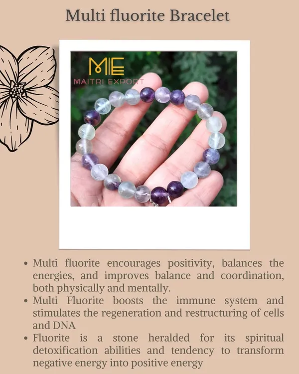 Multicolour_Natural_Fluorite_Crystal_Beaded_Bracelet_For_Unisex