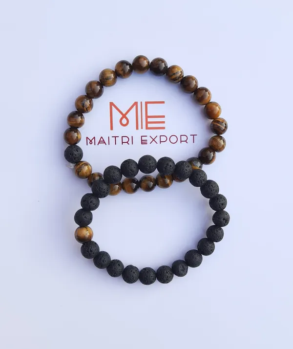 Brown_Black_Natural_Tiger_Eye_Lava_Stone_Beaded_Couple_Bracelet_Set