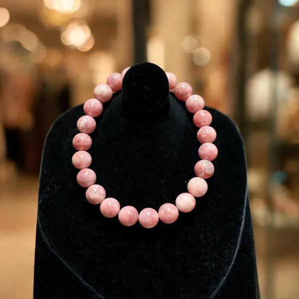 Pink_Natural_Rhodochrosite_Crystal_Beaded_Bracelet_For_Unisex