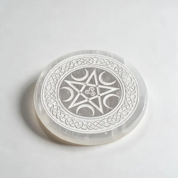 Selenite_Crystal_Round_Star_Moon_Pentacle_Plaque_2_Inch