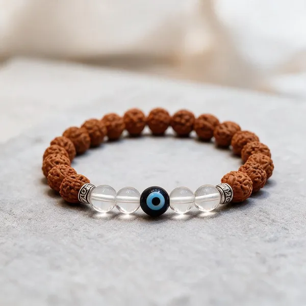 Brown_Rudraksha_Clear_Quartz_Evil_Eye_Beaded_Bracelet_For_Unisex