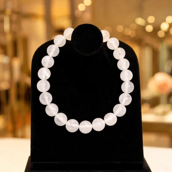 White_Natural_Selenite_Crystal_Beaded_Bracelet_For_Unisex