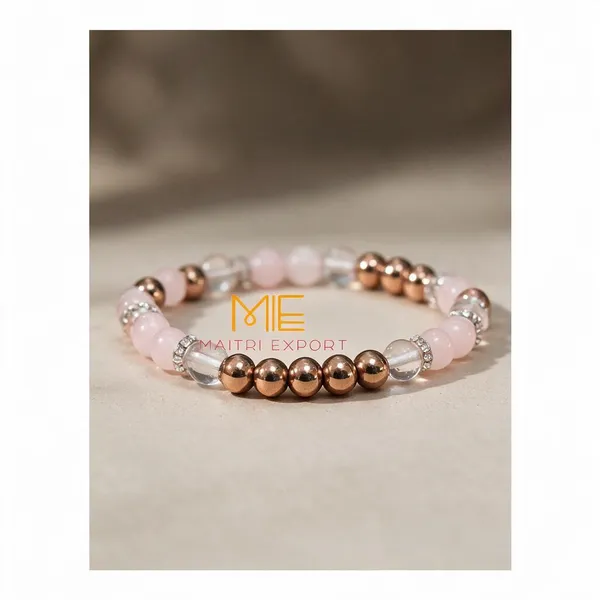 Pink_Natural_Crystal_Taurus_Zodiac_Beaded_Bracelet_For_Women