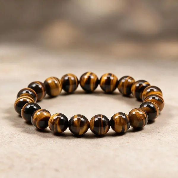 Brown_Golden_Natural_Tiger_Eye_Crystal_Beaded_Bracelet_For_Unisex