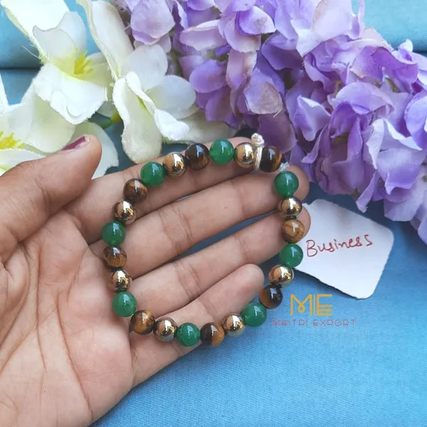 Green_Brown_Aquamarine_Amazonite_Crystal_Beaded_Bracelet_For_Unisex