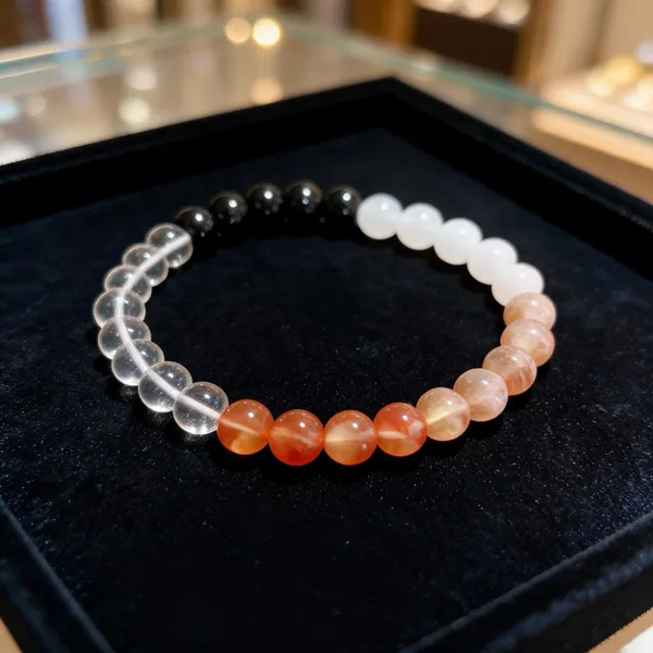 Multicolor_Natural_Crystal_Beaded_Stretch_Bracelet_For_Unisex