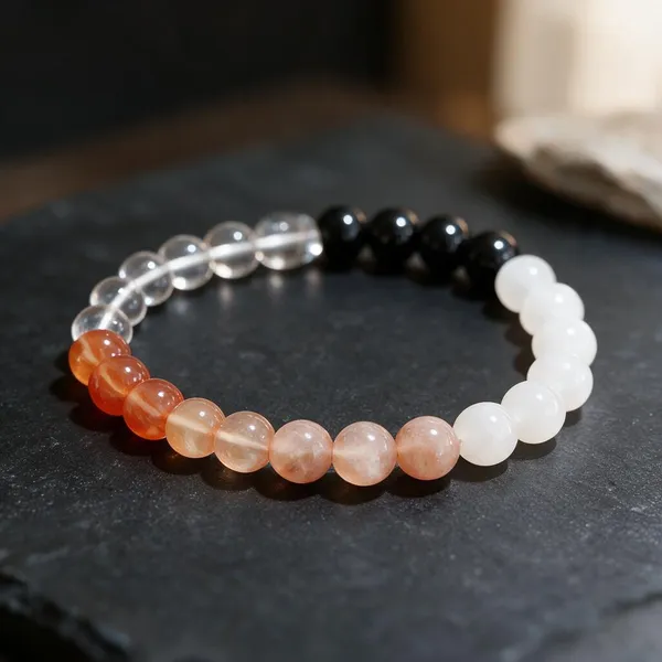 Multicolor_Natural_Crystal_Beaded_Stretch_Bracelet_For_Unisex