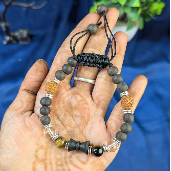 Black_Rudraksha_Beaded_Adjustable_Bracelet_for_Unisex