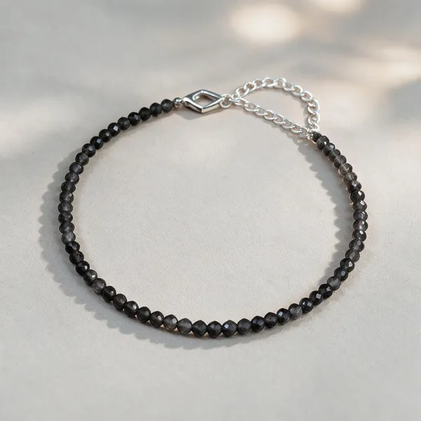 Black_Natural_Silver_Obsidian_Faceted_Beaded_Bracelet_For_Unisex