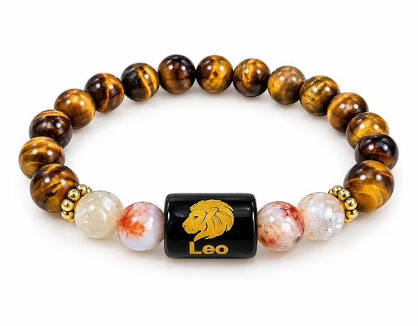 Leo_(Singha)_Zodiac_Confidence_&_Success_Bracelet_(23_July_-_22_August)_|_Free_Selenite_Plate