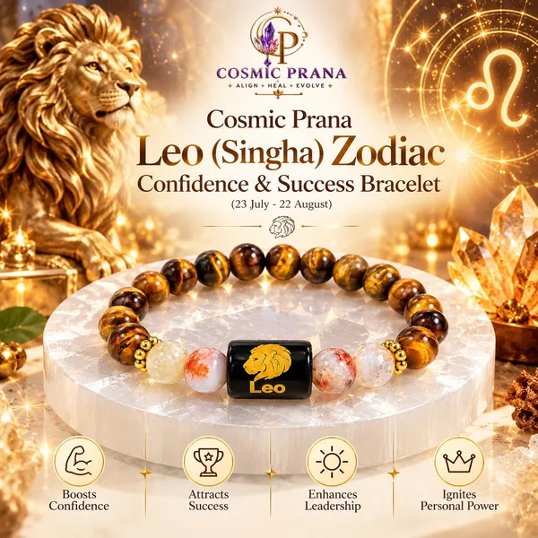 Leo_(Singha)_Zodiac_Confidence_&_Success_Bracelet_(23_July_-_22_August)_|_Free_Selenite_Plate
