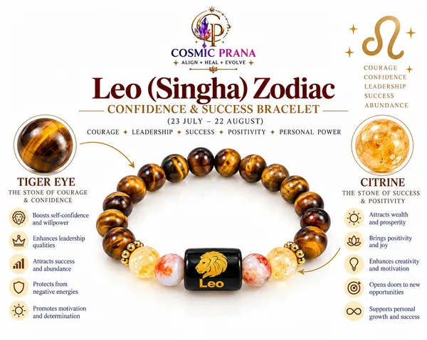 Leo_(Singha)_Zodiac_Confidence_&_Success_Bracelet_(23_July_-_22_August)_|_Free_Selenite_Plate