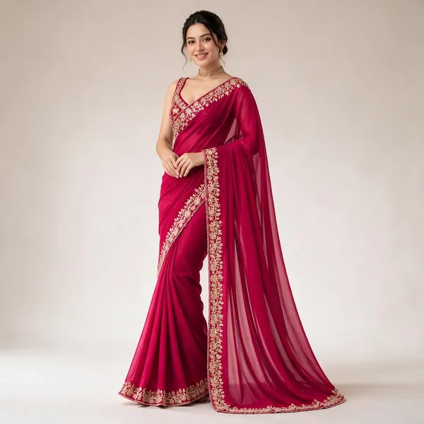 vichitra_Silk_Fabric_Saree_in_Embroidery_Work_With_Coding_Sequences_And_Cut_Work_Border