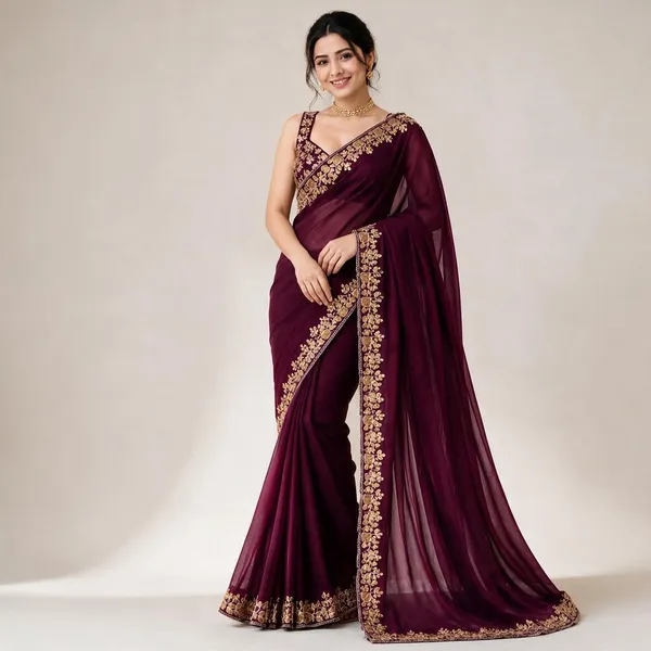vichitra_Silk_Fabric_Saree_in_Embroidery_Work_With_Coding_Sequences_And_Cut_Work_Border