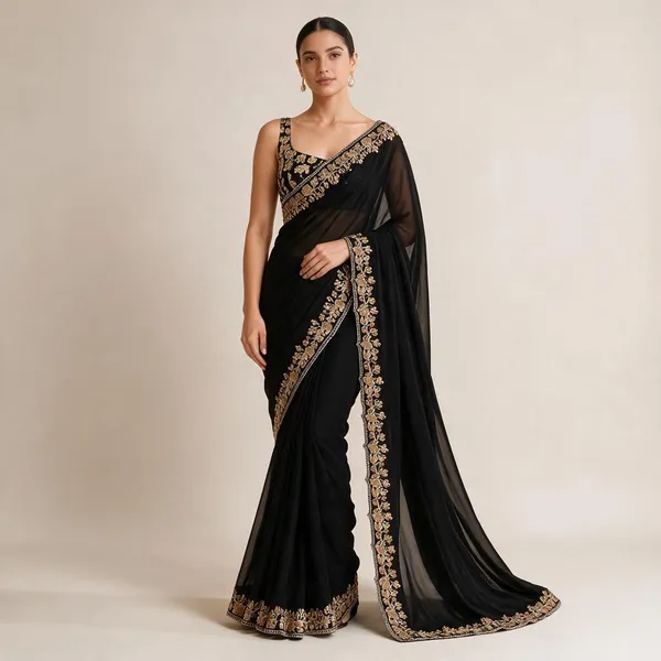 vichitra_Silk_Fabric_Saree_in_Embroidery_Work_With_Coding_Sequences_And_Cut_Work_Border