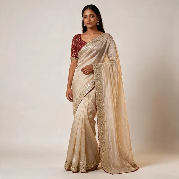 Cream_Color_Fancy_Saree