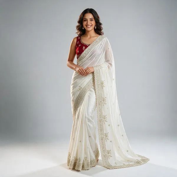 White_Satin_Material_With_C_Pallu_Embroidery_Work_With_Sequences_And_Cut_Work_Border
