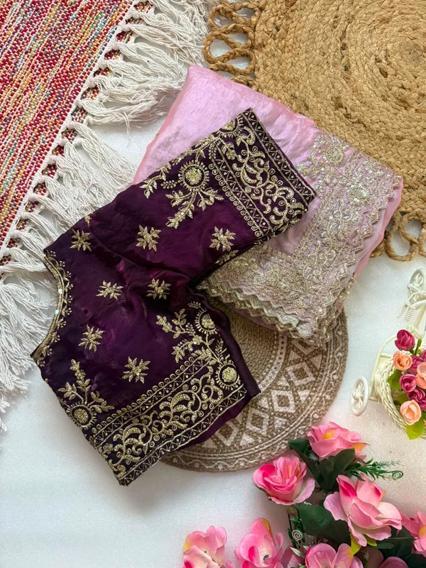 Pink_Satin_Material_With_C_Pallu_Embroidery_Work_With_Sequences_And_Cut_Work_Border
