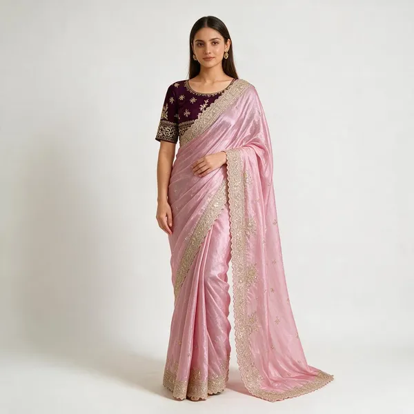 Pink_Satin_Material_With_C_Pallu_Embroidery_Work_With_Sequences_And_Cut_Work_Border