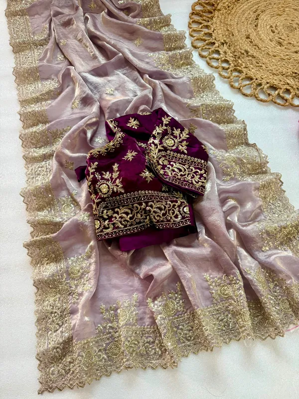 Purple_Satin_Material_With_C_Pallu_Embroidery_Work_With_Sequences_And_Cut_Work_Border