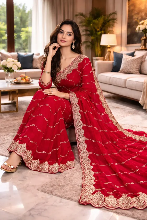 Red_Satin_With_C_Pallu_Bits_Embroidery_Work