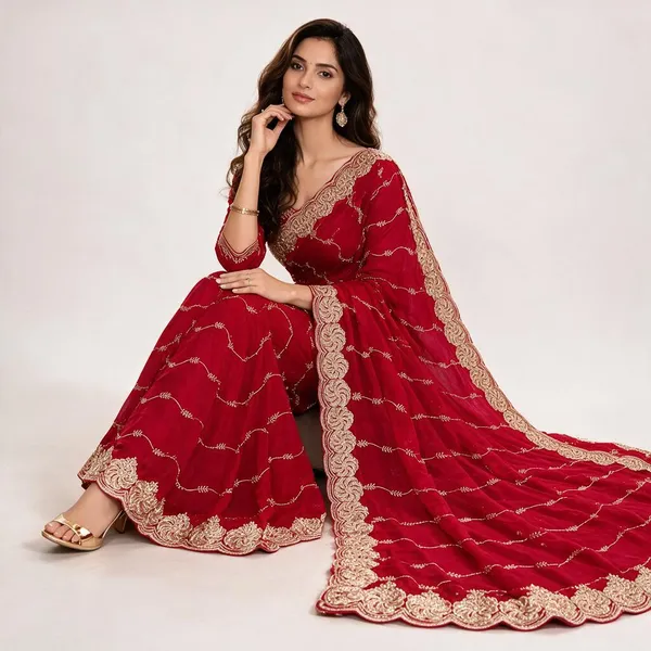 Red_Satin_With_C_Pallu_Bits_Embroidery_Work