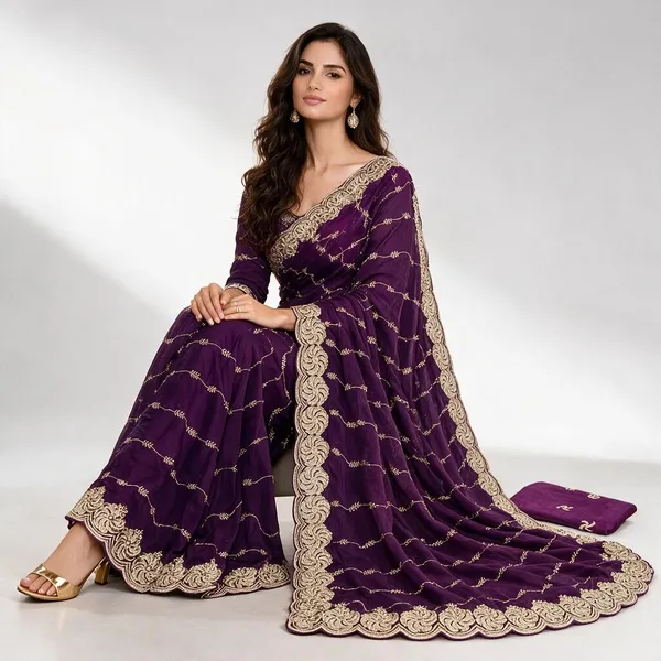 Purple_Satin_With_C_Pallu_Bits_Embroidery_Work
