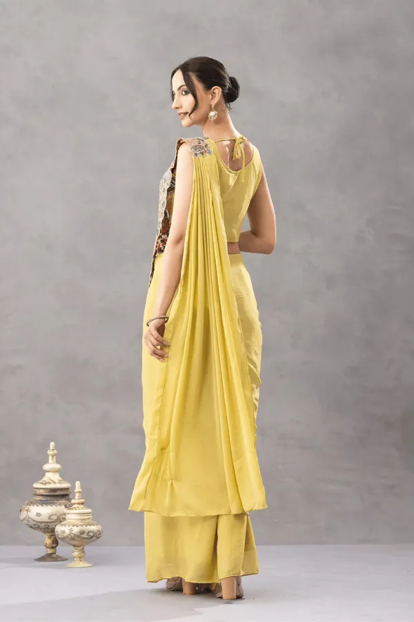 Yellow_Chinon_Silk_Embroidered_Ready_To_Wear_Saree_For_Women
