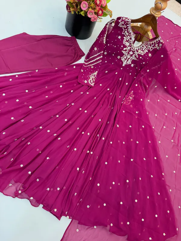 Pink_Georgette_Embroidered_Anarkali_Dress_For_Women