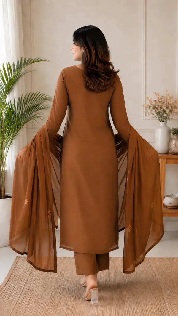 Brown_Roman_Silk_Embroidered_Kurti_Pant_Set_For_Women