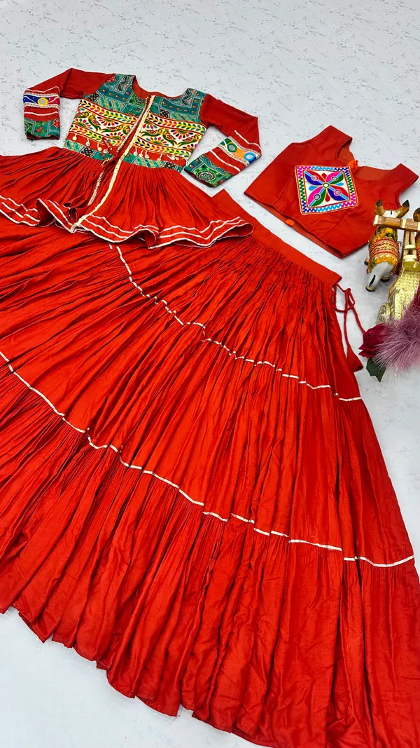 Orange_Cotton_Gamthi_Embroidered_Navratri_Lehenga_Choli_For_Women