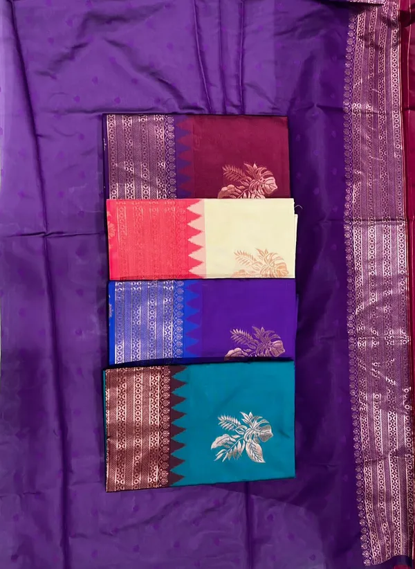 Purple_Cotton_Silk_Floral_Temple_Border_Banarasi_Saree_For_Women