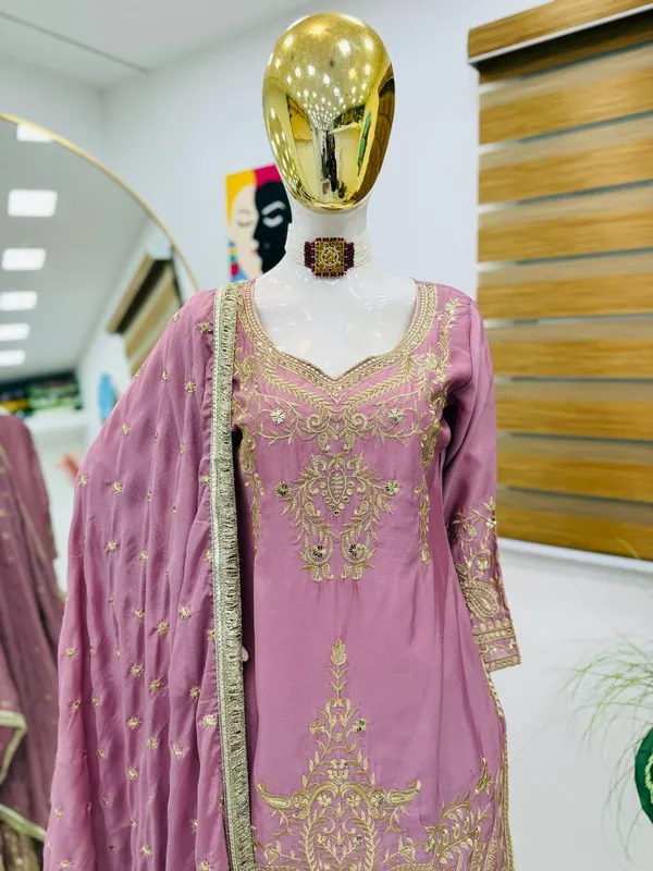 Purple_Color_Beautiful_Dress_in_Chinon_Silk_Fabric