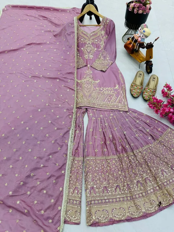 Purple_Color_Beautiful_Dress_in_Chinon_Silk_Fabric