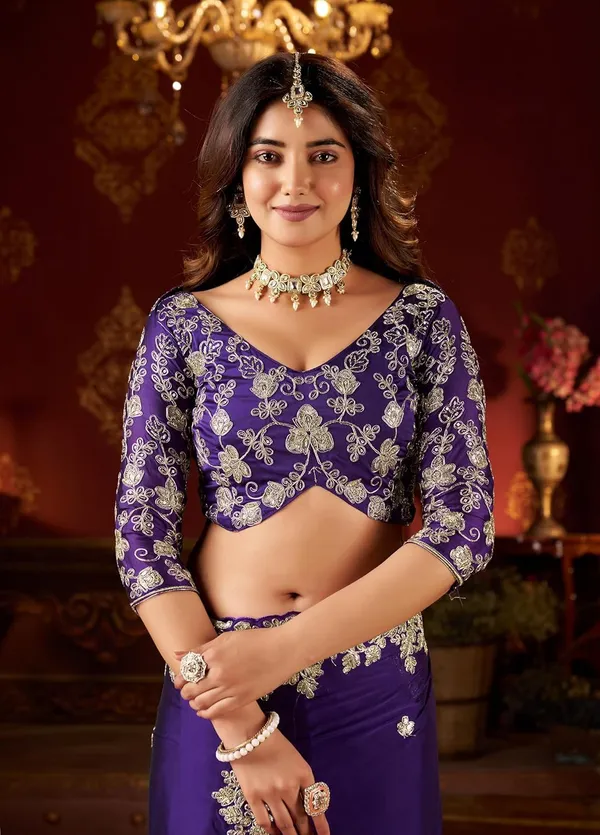 Blue_Color_Beautiful_PArtywear_Saree