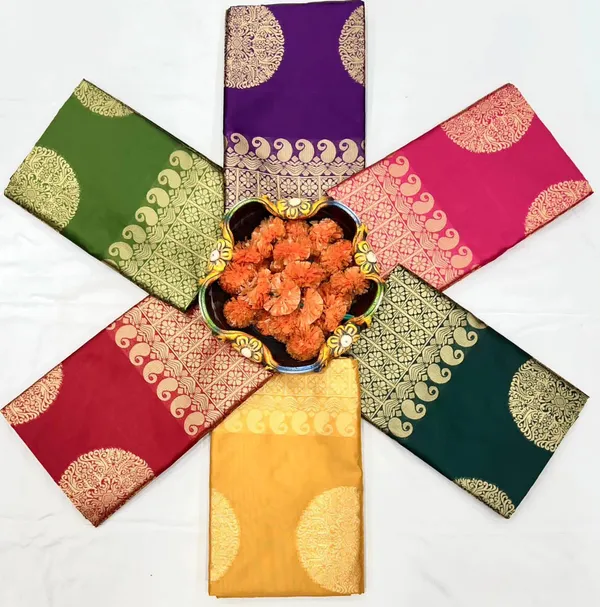 Yellow_Cotton_Silk_Jacquard_Woven_Banarasi_Saree_For_Women