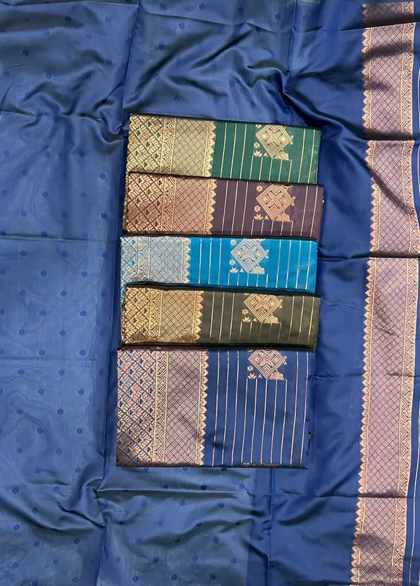 Blue_Pure_Silk_Woven_Striped_Banarasi_Saree_For_Women