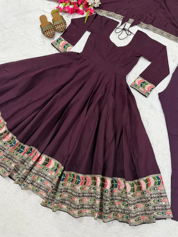 Coffee_Color_Anarkali_Gown_For_Wedding_Function_in_Silk_Fabric
