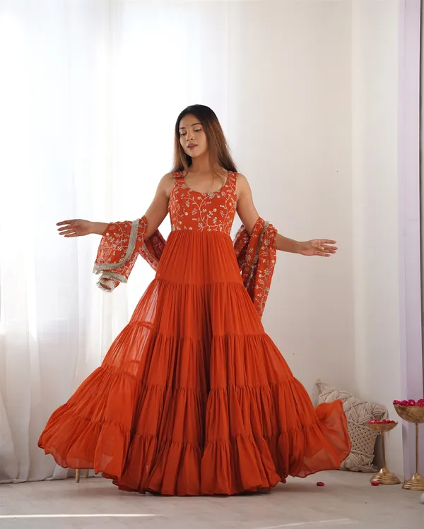 Fox_Georgette_Fabric_Fully_Flair_Anarkali_With_Duppta_Set_Pent_Ready_To_Wear