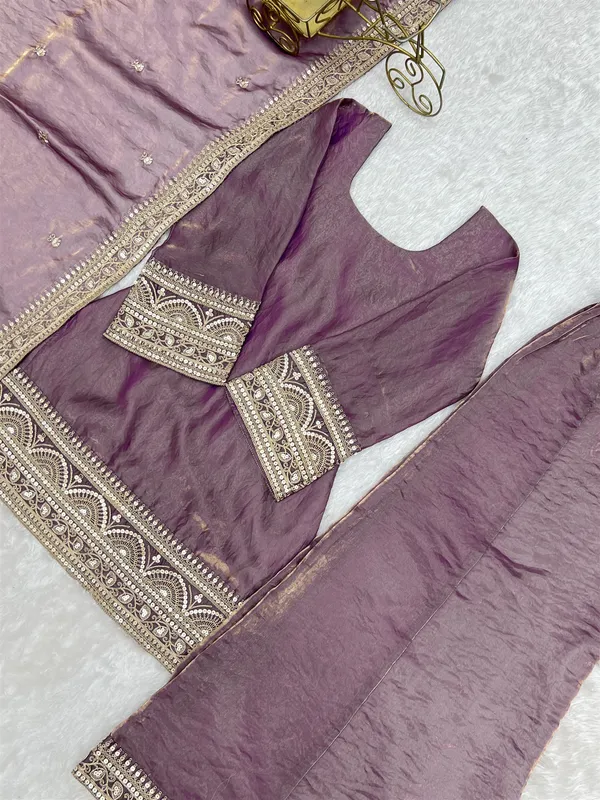 Frendy_Silk_Fabric_With_Embroidery_Sequence_Dori_And_Jari_Work,Top_With_Duppta_Set,Palazzo_Pent_Ready_To_Wear