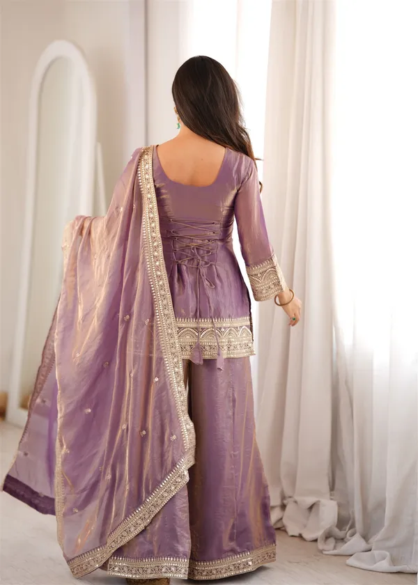 Frendy_Silk_Fabric_With_Embroidery_Sequence_Dori_And_Jari_Work,Top_With_Duppta_Set,Palazzo_Pent_Ready_To_Wear