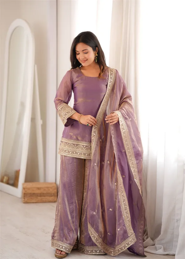 Frendy_Silk_Fabric_With_Embroidery_Sequence_Dori_And_Jari_Work,Top_With_Duppta_Set,Palazzo_Pent_Ready_To_Wear