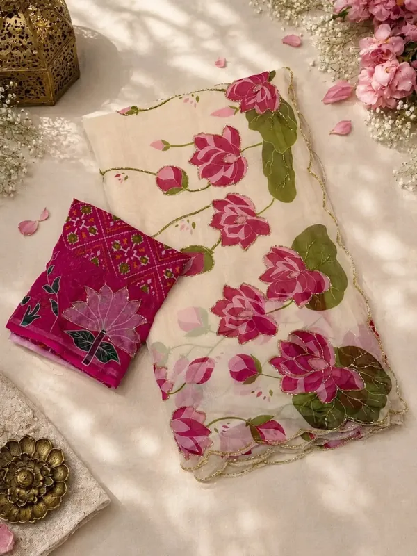 Off_White_Silk_Floral_Digital_Print_Cut_Dana_Pearl_Handwork_Saree_For_Women