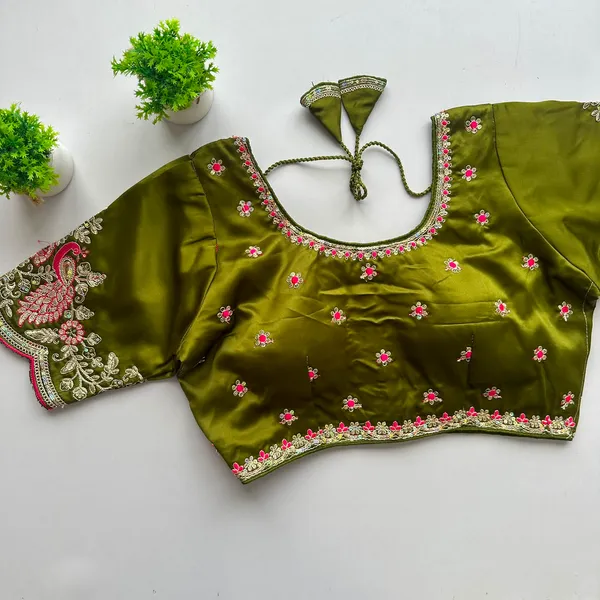 Light_Green_Readymade_Blouse_in_Silk_Fabric
